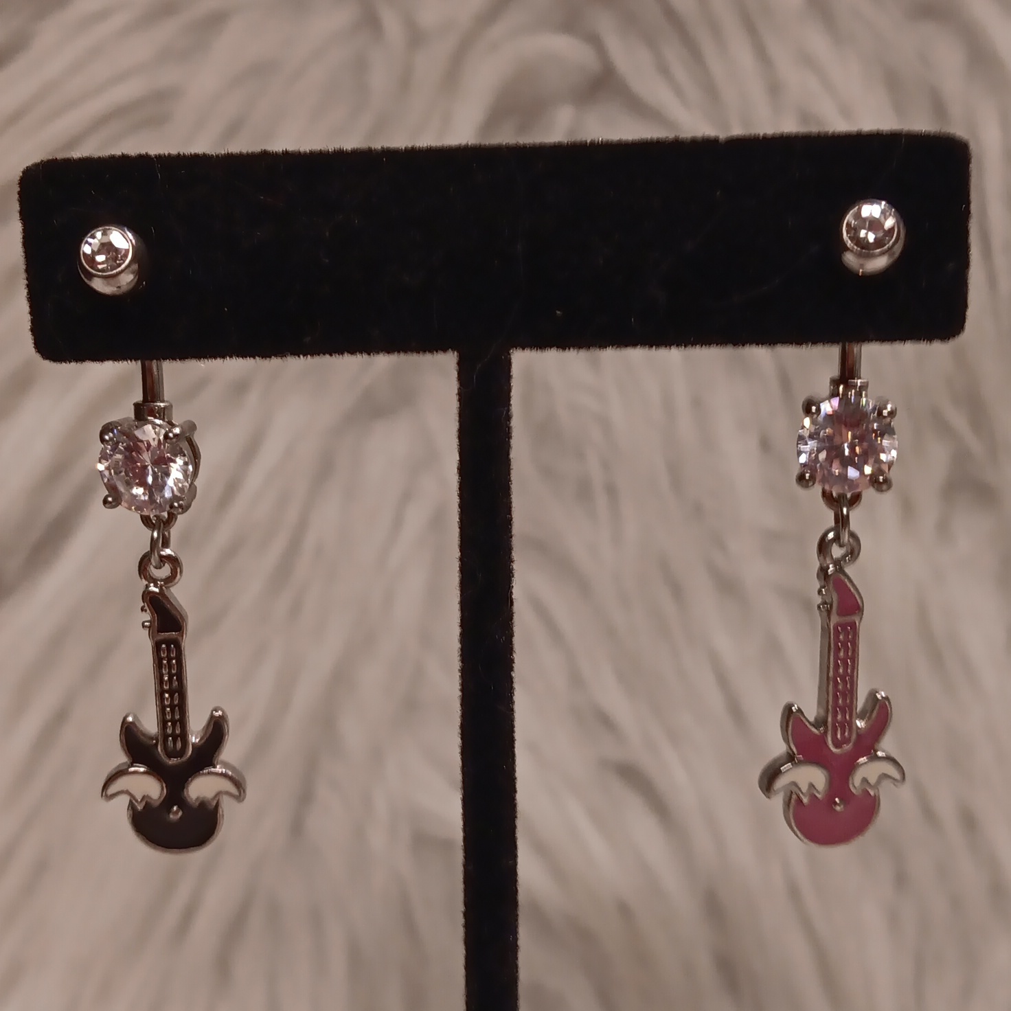 Crystal Guitar Dangle Belly Ring